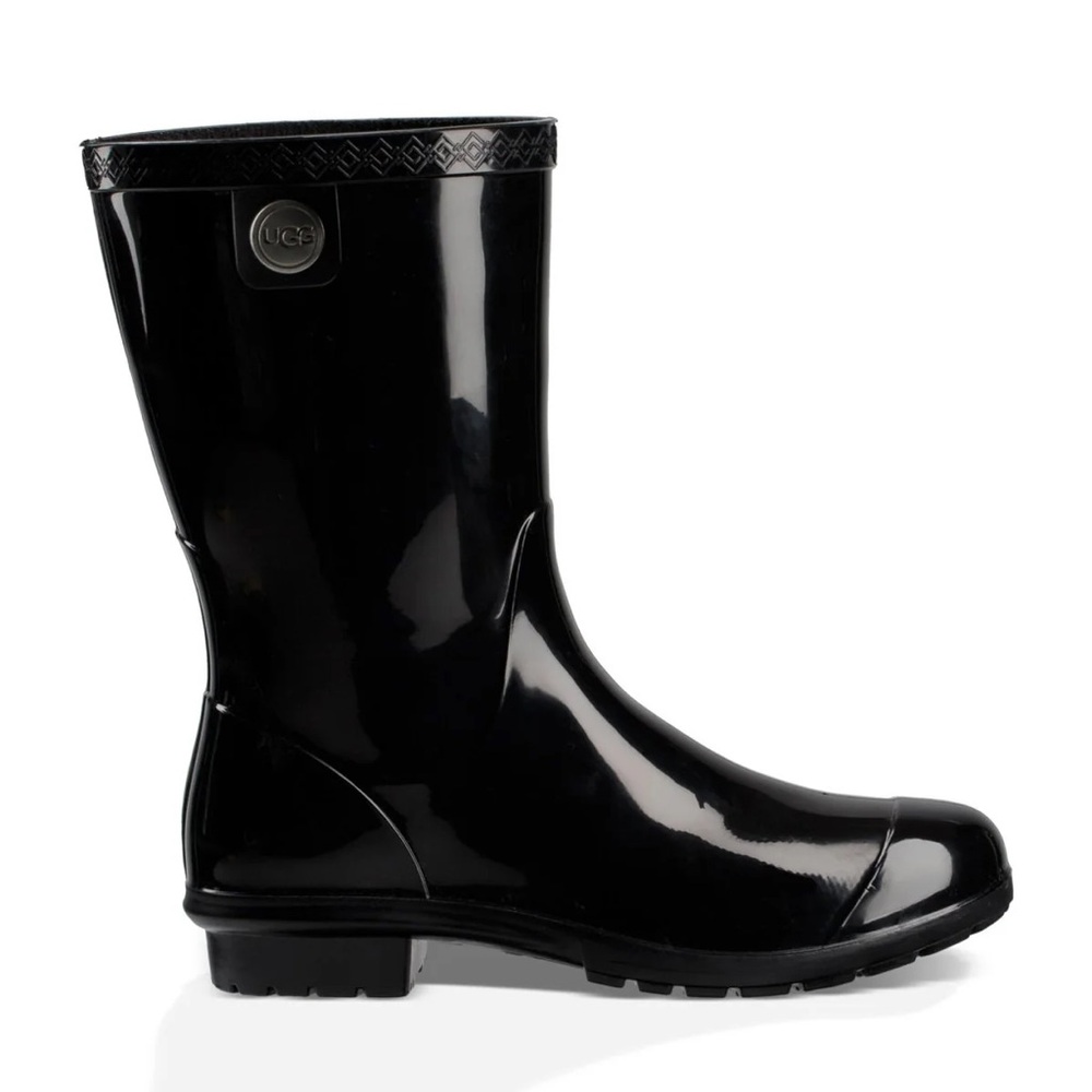 UGG Sienna Black Womens Waterproof Rubber Outdoor Winter Rain Boots